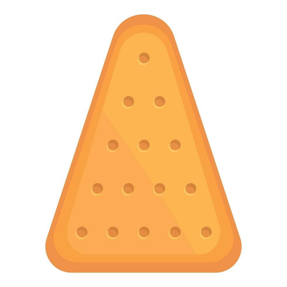 vector de dibujos animados de icono de galleta triangular. comida de galleta