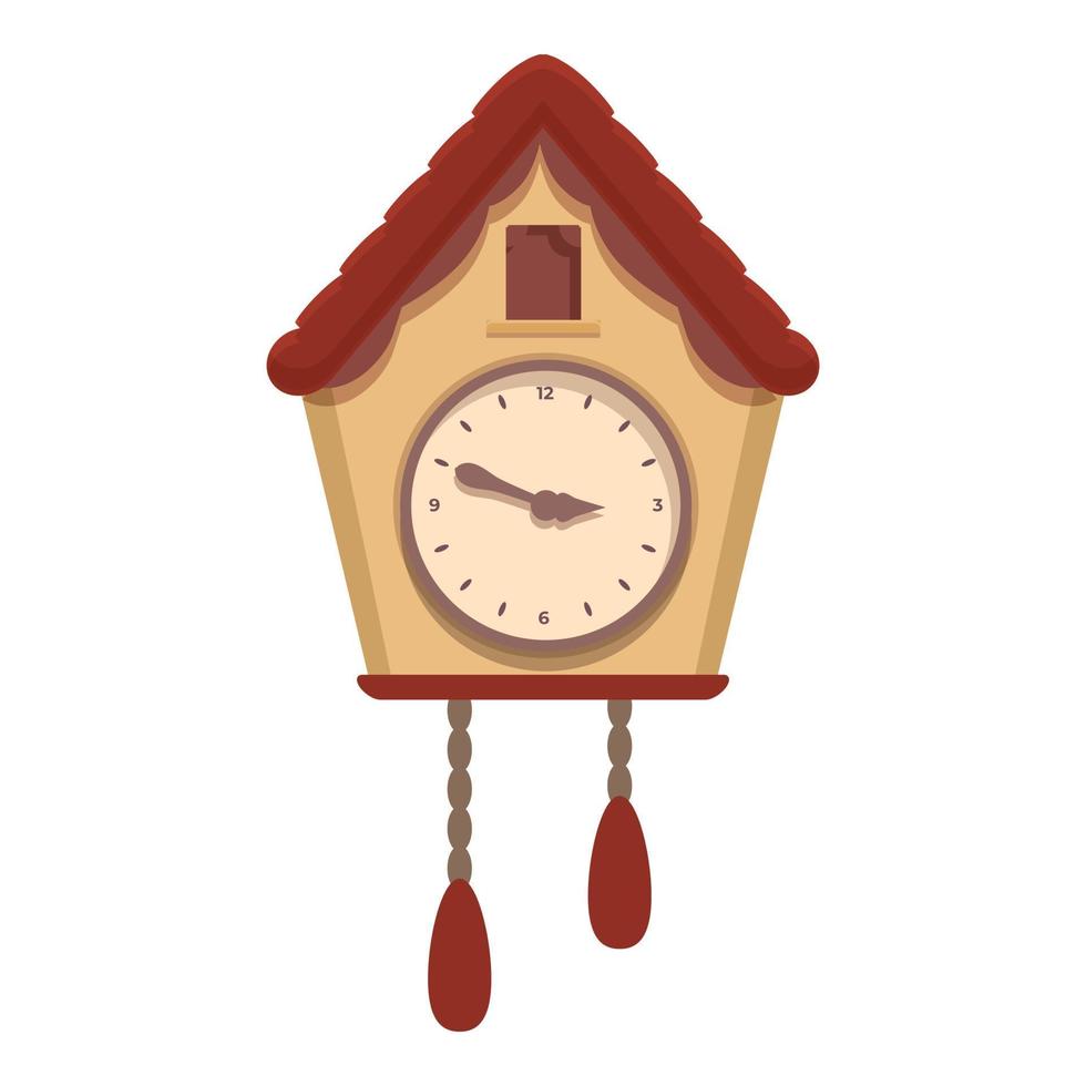 vector de dibujos animados de icono de reloj de cuco de alarma. divertidos digitales