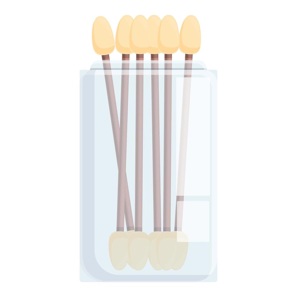 Sterile swab icon cartoon vector. Ear stick vector