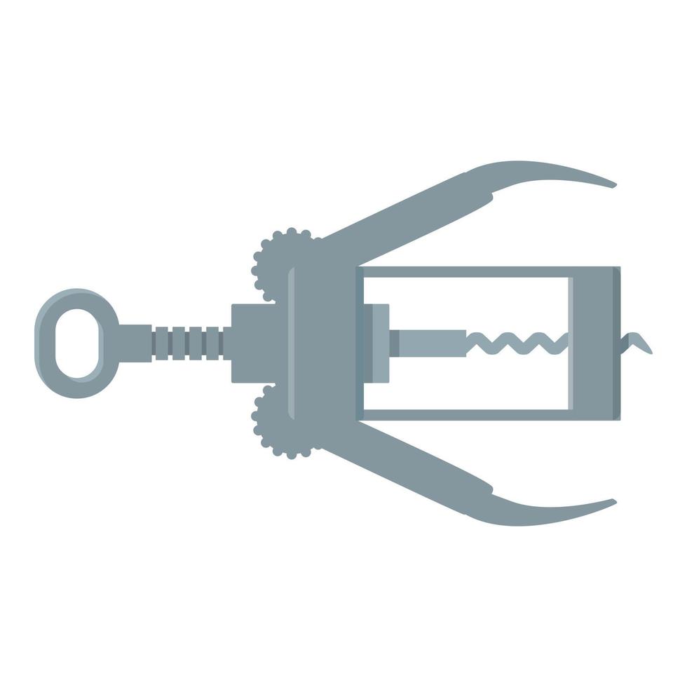 Steel corkscrew icon cartoon vector. Wine cellar vector