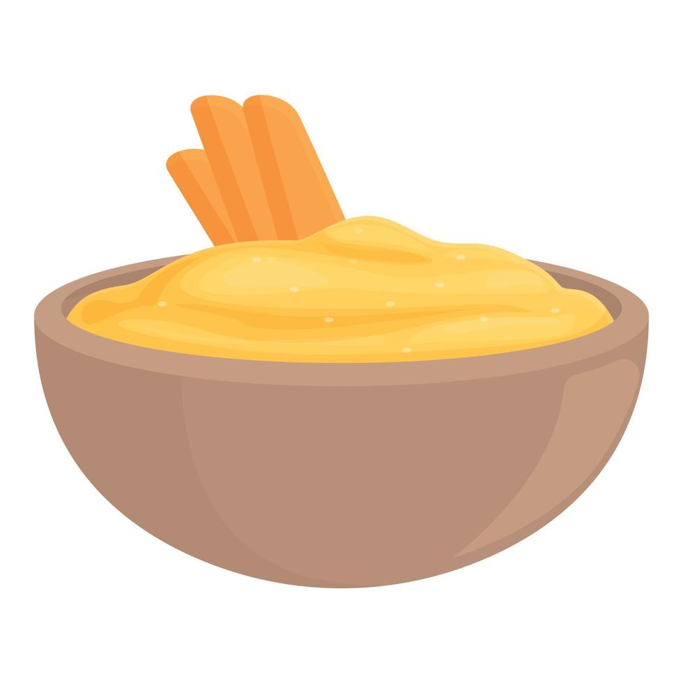 salsa hummus icono vector de dibujos animados. pita tahini