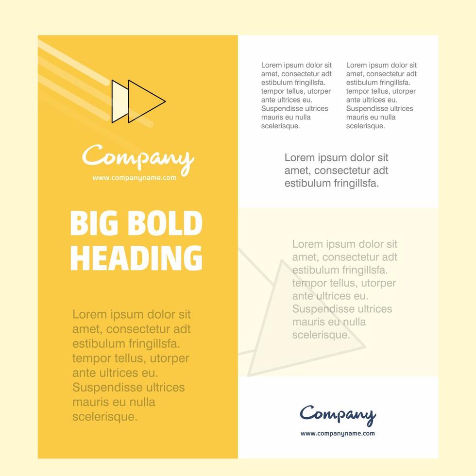 Forward Business Company Poster Template with place for text and images vector background