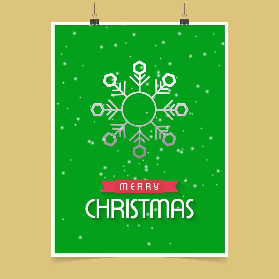 feliz navidad diseño creativo con vector de fondo verde