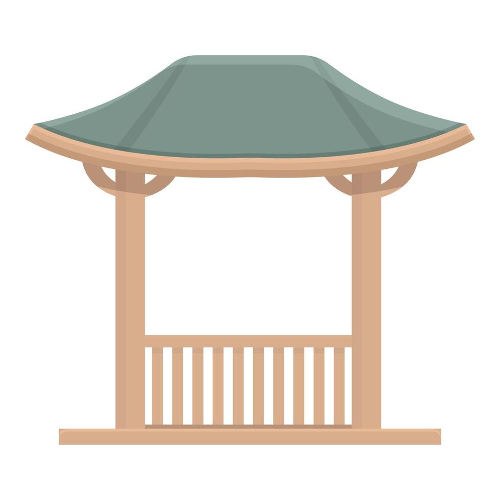 Pavilion house icon cartoon vector. Gazebo shelter vector