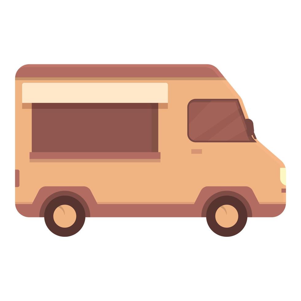 Van festival icon cartoon vector. Food truck vector