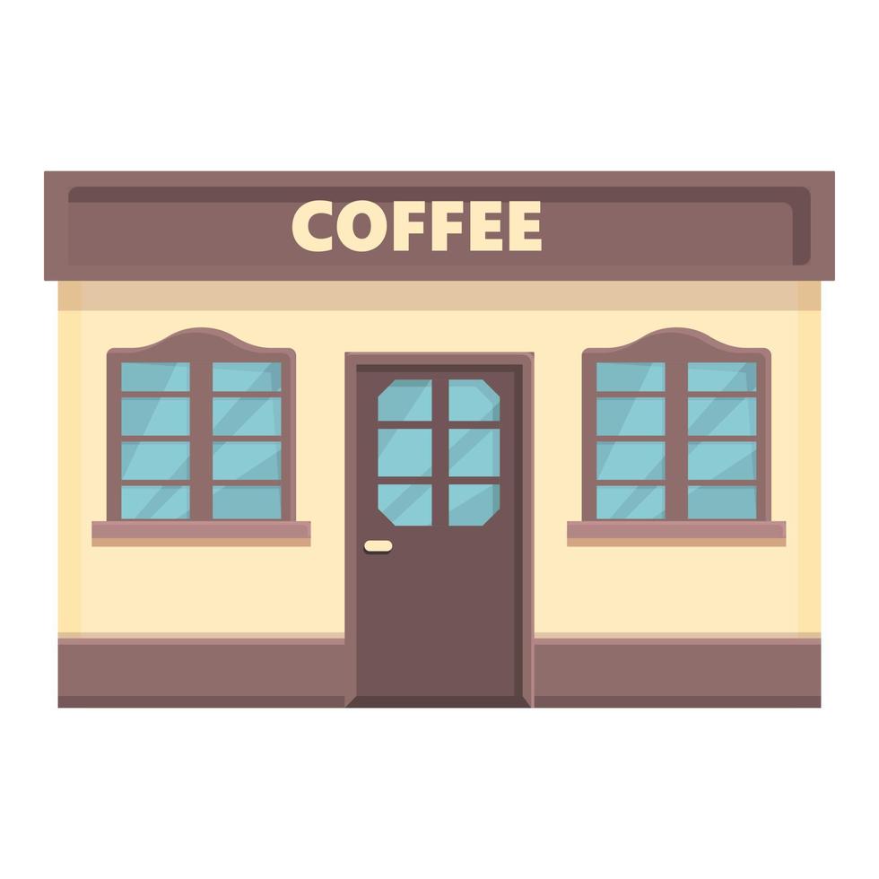 Coffee icon cartoon vector. Street market vector