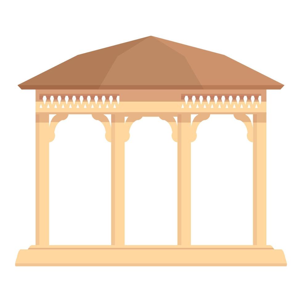 vector de dibujos animados de icono de techo de pérgola. construcción de glorieta