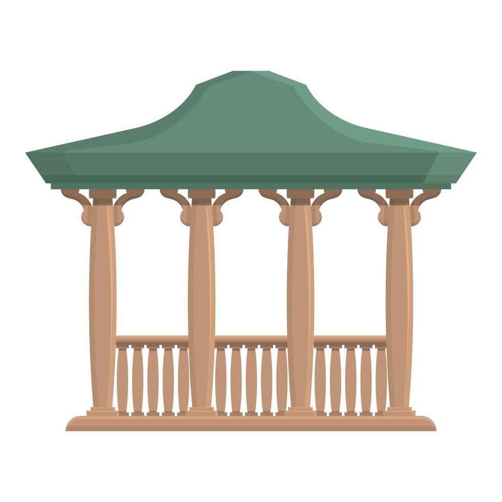 Beach shelter icon cartoon vector. Pergola house vector