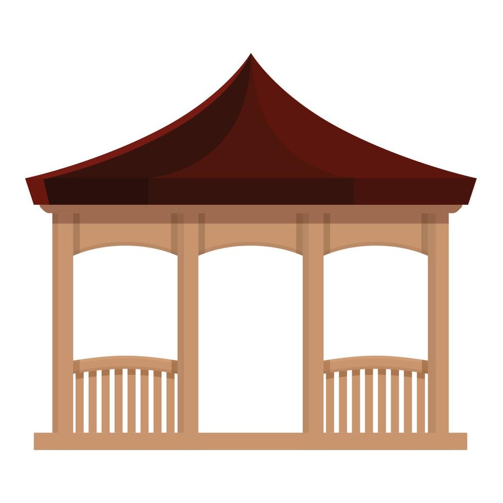 vector de dibujos animados de icono de pérgola de verano. casa de bodas