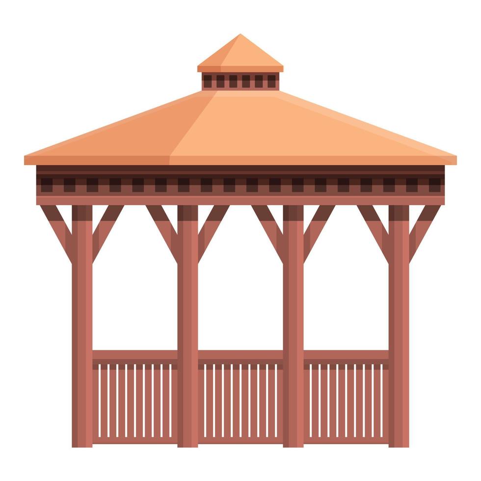 Summer shelter icon cartoon vector. Pergola house vector