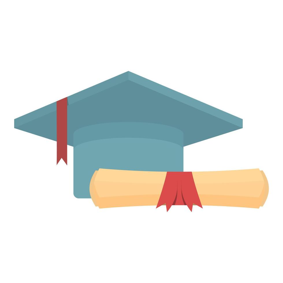Modern graduation icon cartoon vector. Award certificate vector