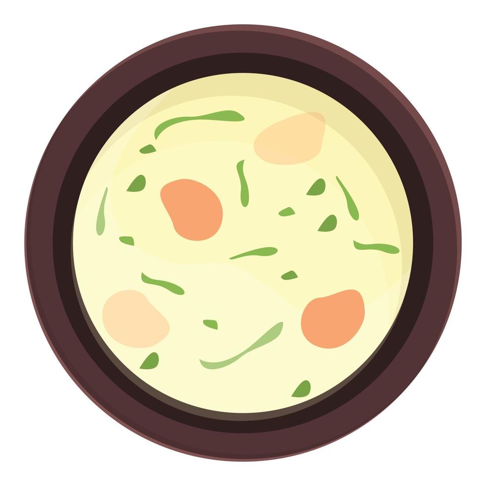 Milk sauce soup icon cartoon vector. Cuisine food vector