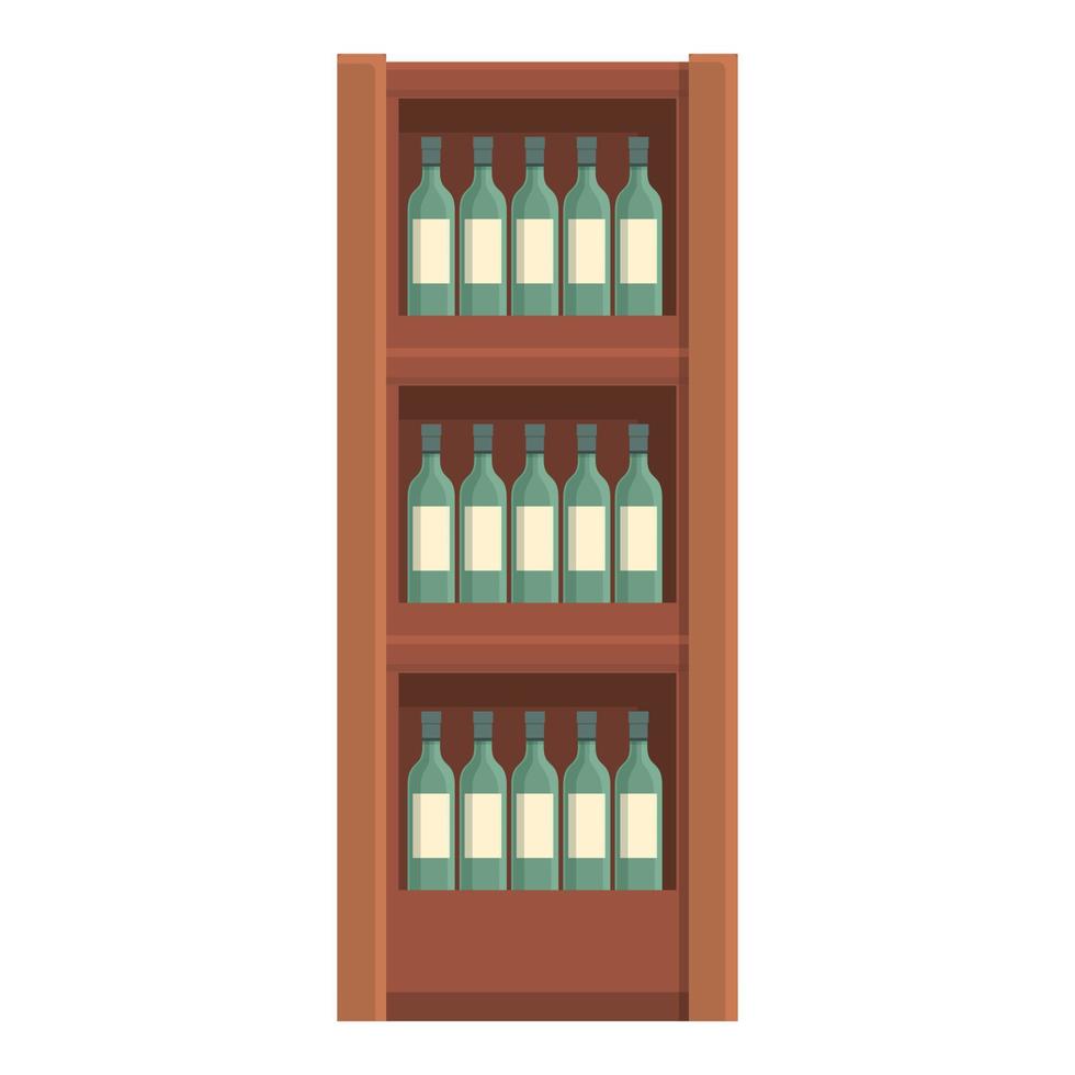 Wine bottle drink bar icon cartoon vector. Store cellar vector