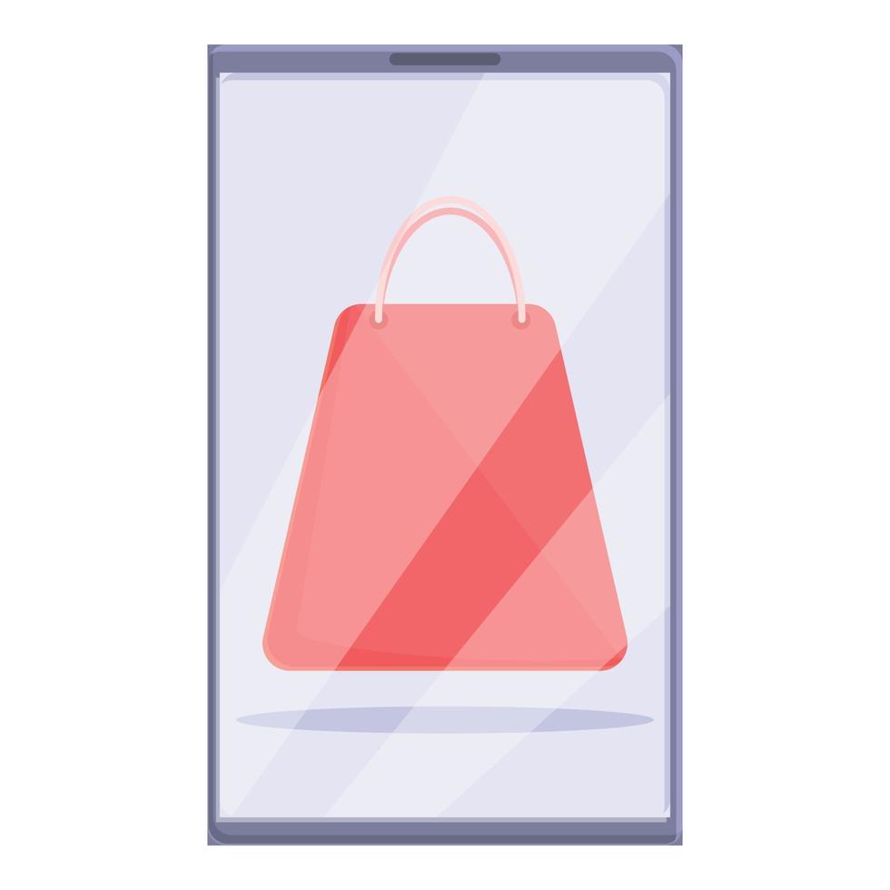 Smartphone online store icon cartoon vector. Mobile shop vector