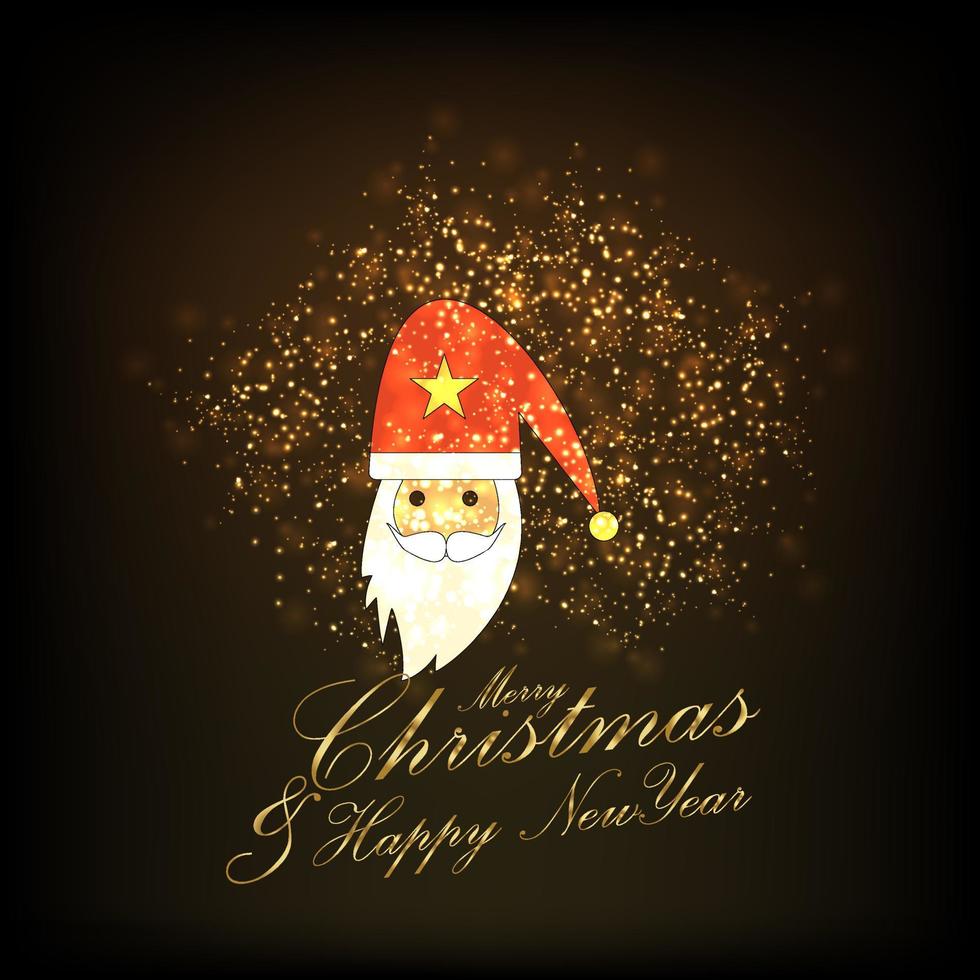 Merry Christmas and Happy new Year Abstract Glitter background vector
