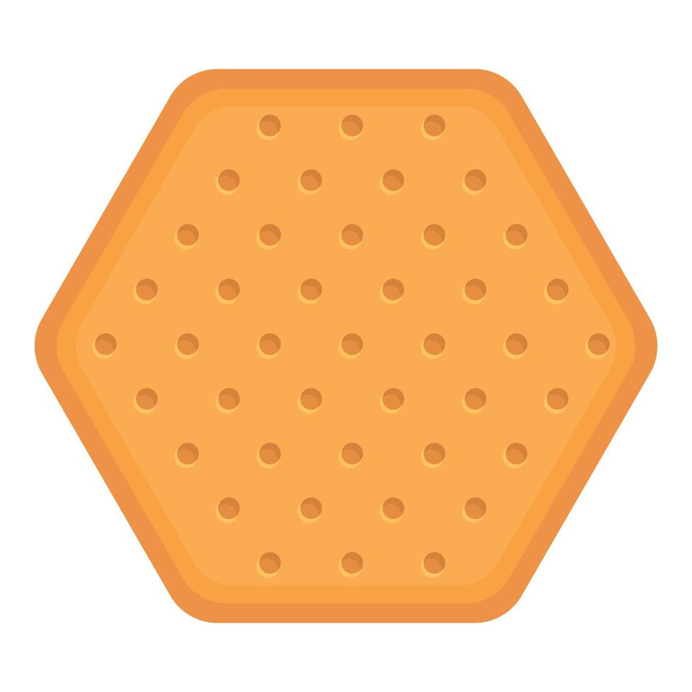 Hexagon cracker icon cartoon vector. Cookie food vector
