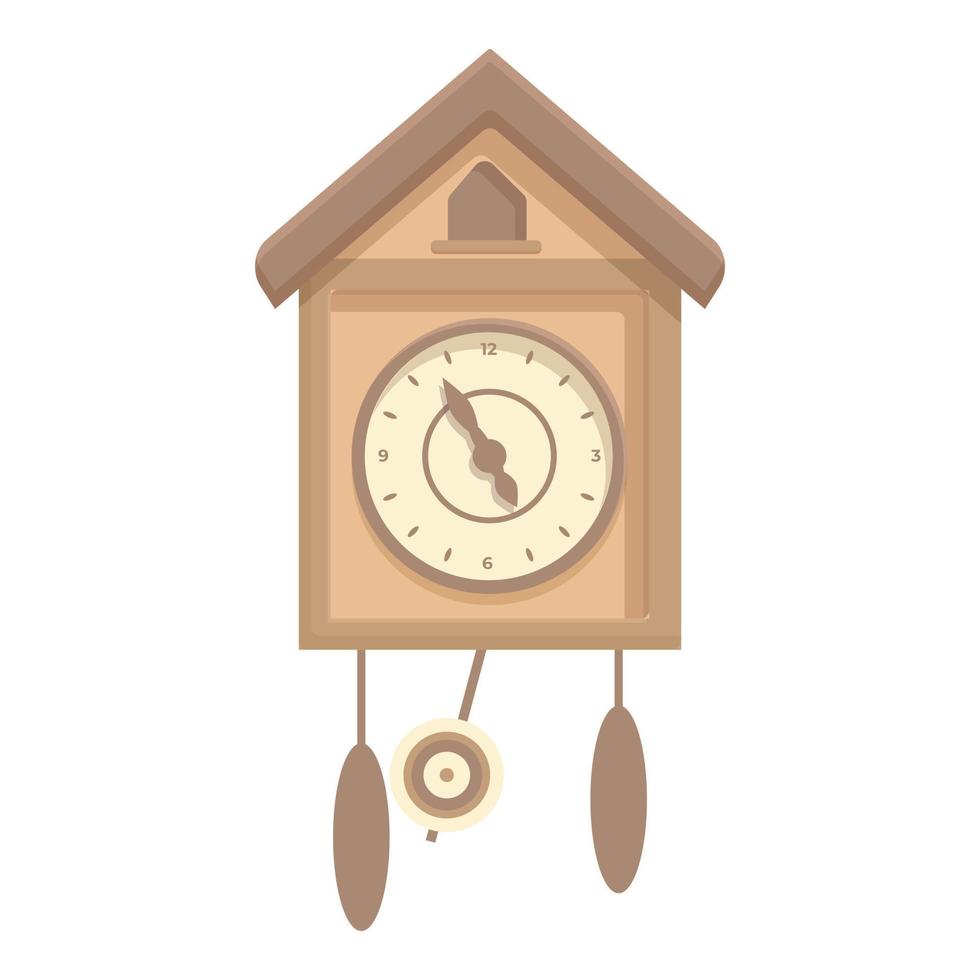 Time Cuckoo Clock icon cartoon vector. Old watch vector