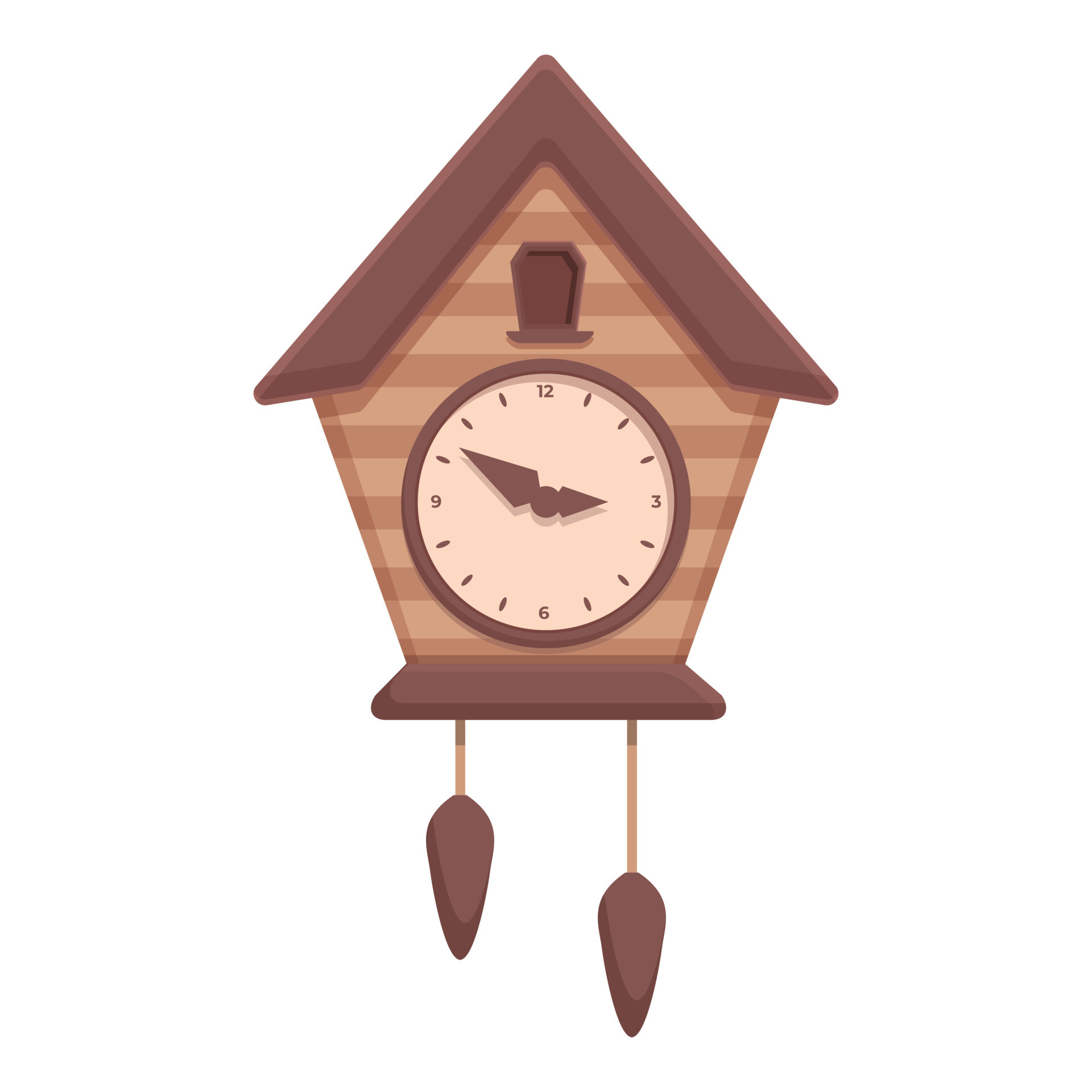 Chain Cuckoo Clock icon cartoon vector. Watch time 14293544 Vector Art