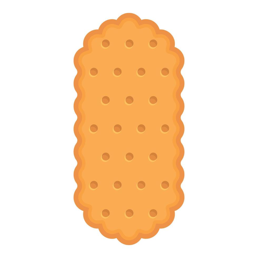 Salty biscuit icon cartoon vector. Cracker food vector