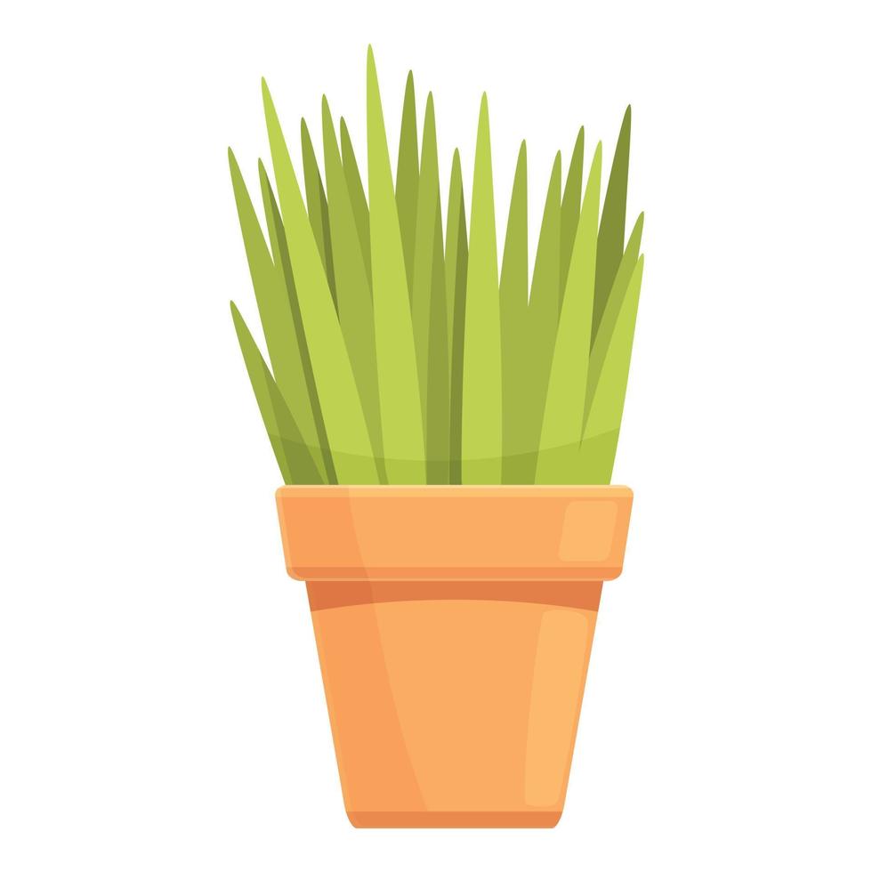 Plant pot icon cartoon vector. Summer garden vector