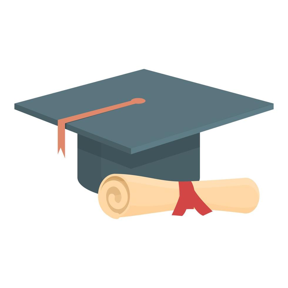 vector de dibujos animados de icono de sombrero de graduación de borde.  premio de diploma 14293572 Vector en Vecteezy