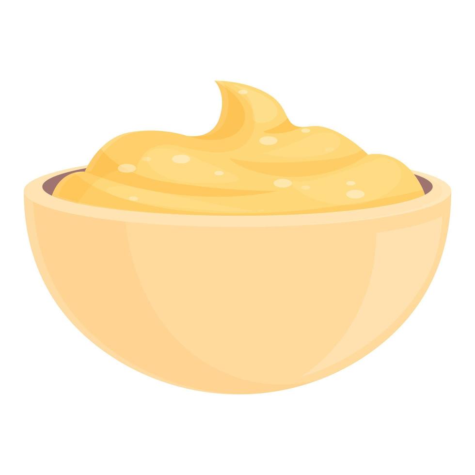 vector de dibujos animados de icono de hummus vegetal. dia de la cocina