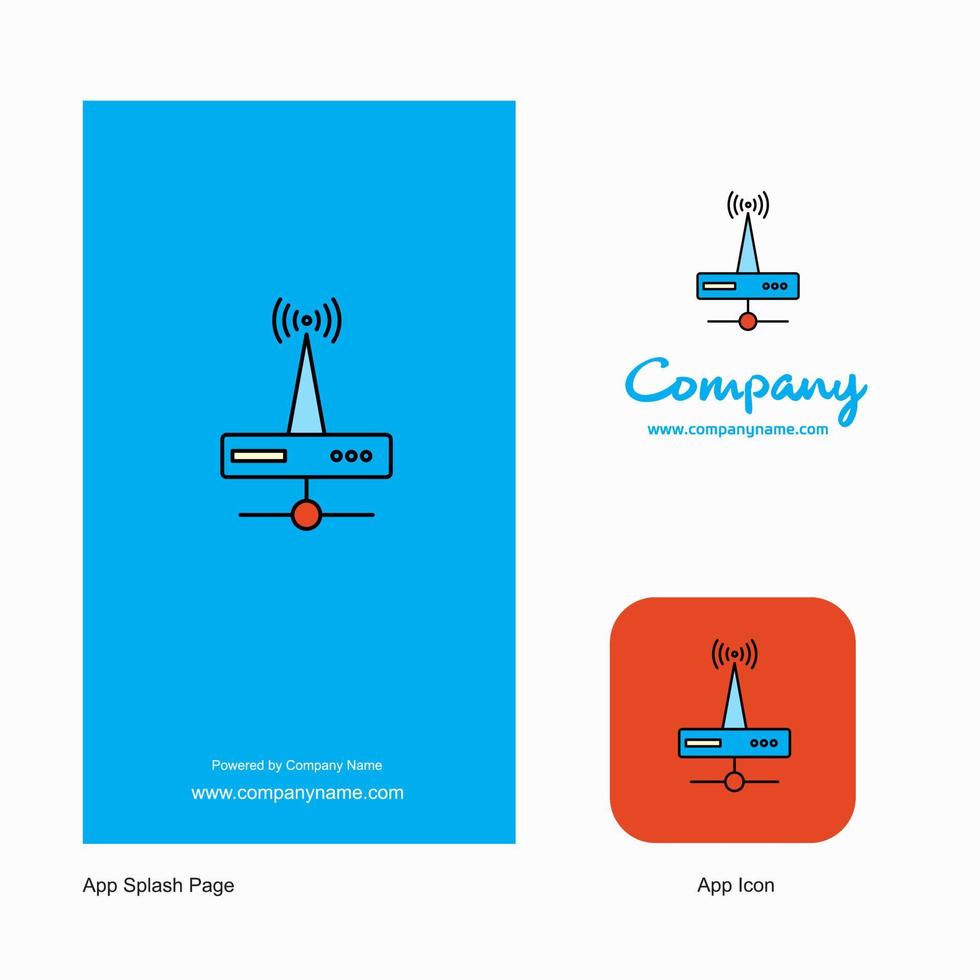 Wifi router Company Logo App Icon and Splash Page Design Creative Business App Design Elements vector