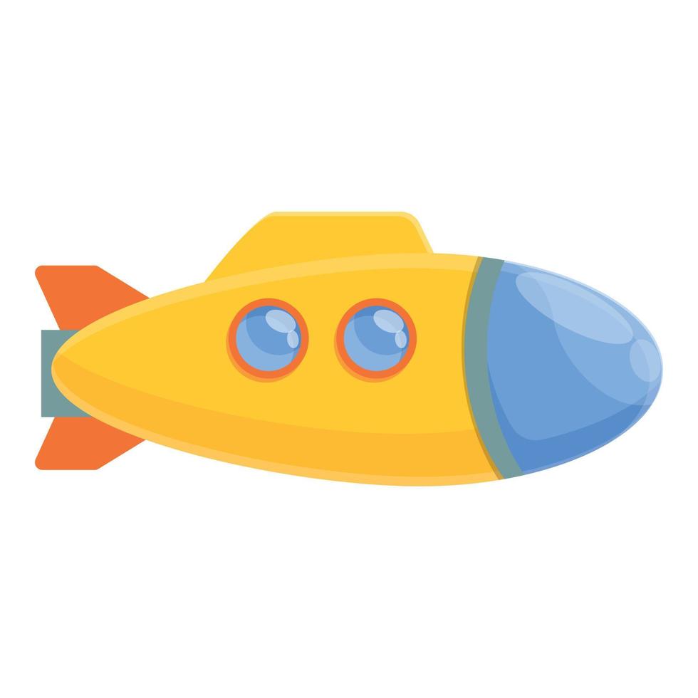 Deep bathyscaphe icon, cartoon style vector