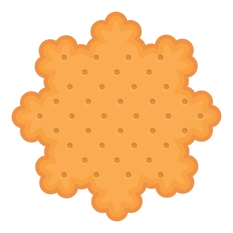 Snowflake cracker icon cartoon vector. Cookie food vector