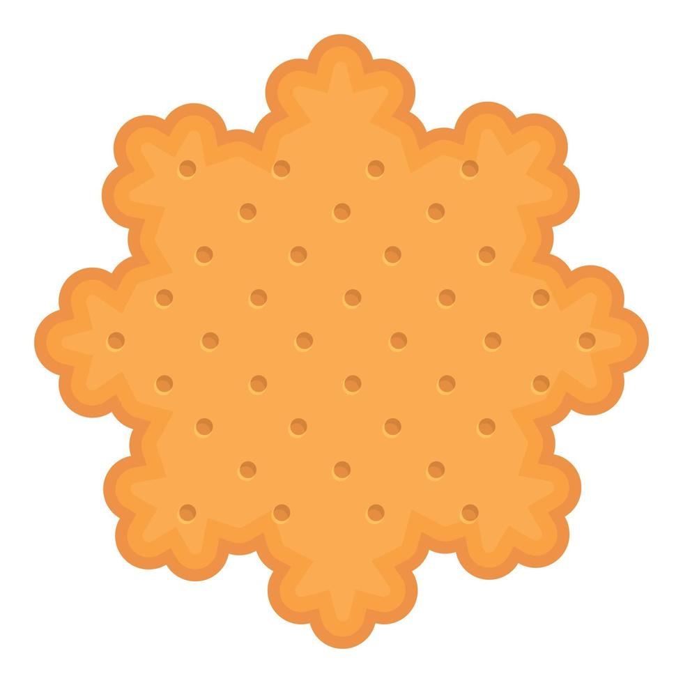 Snowflake cracker icon cartoon vector. Cookie food vector