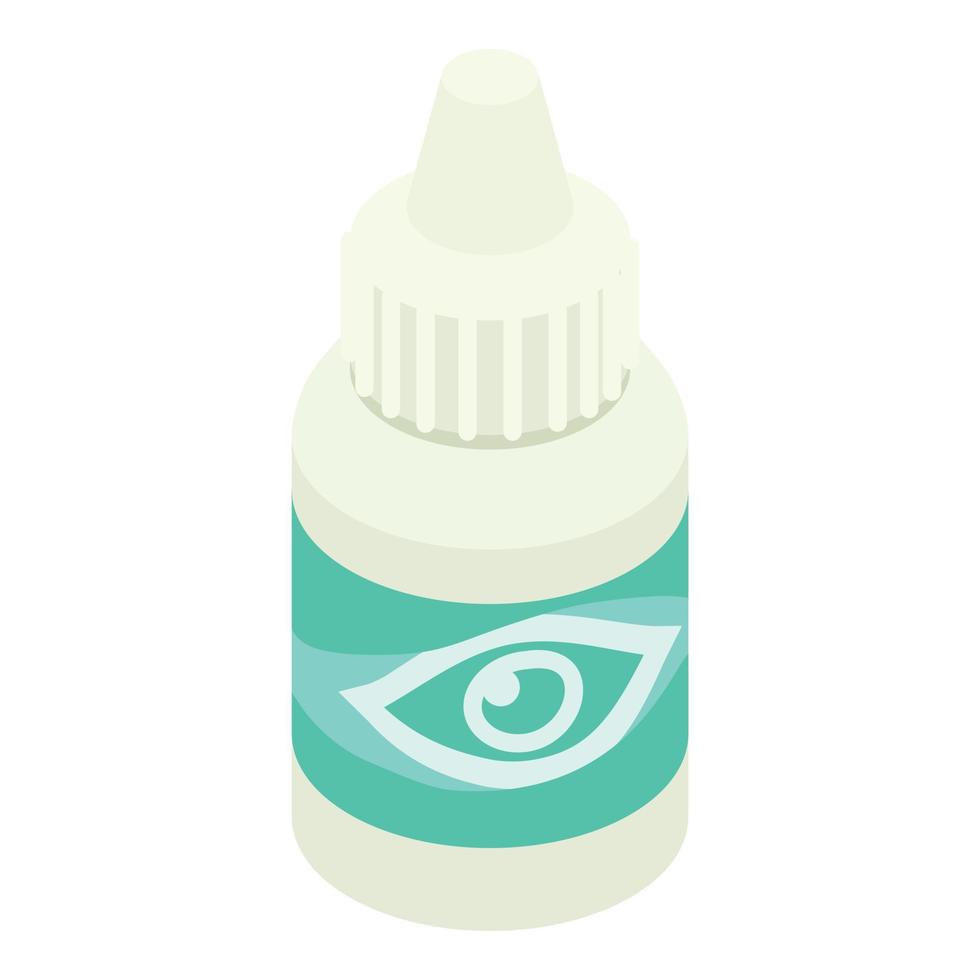 Eye lens dropper icon, isometric style vector