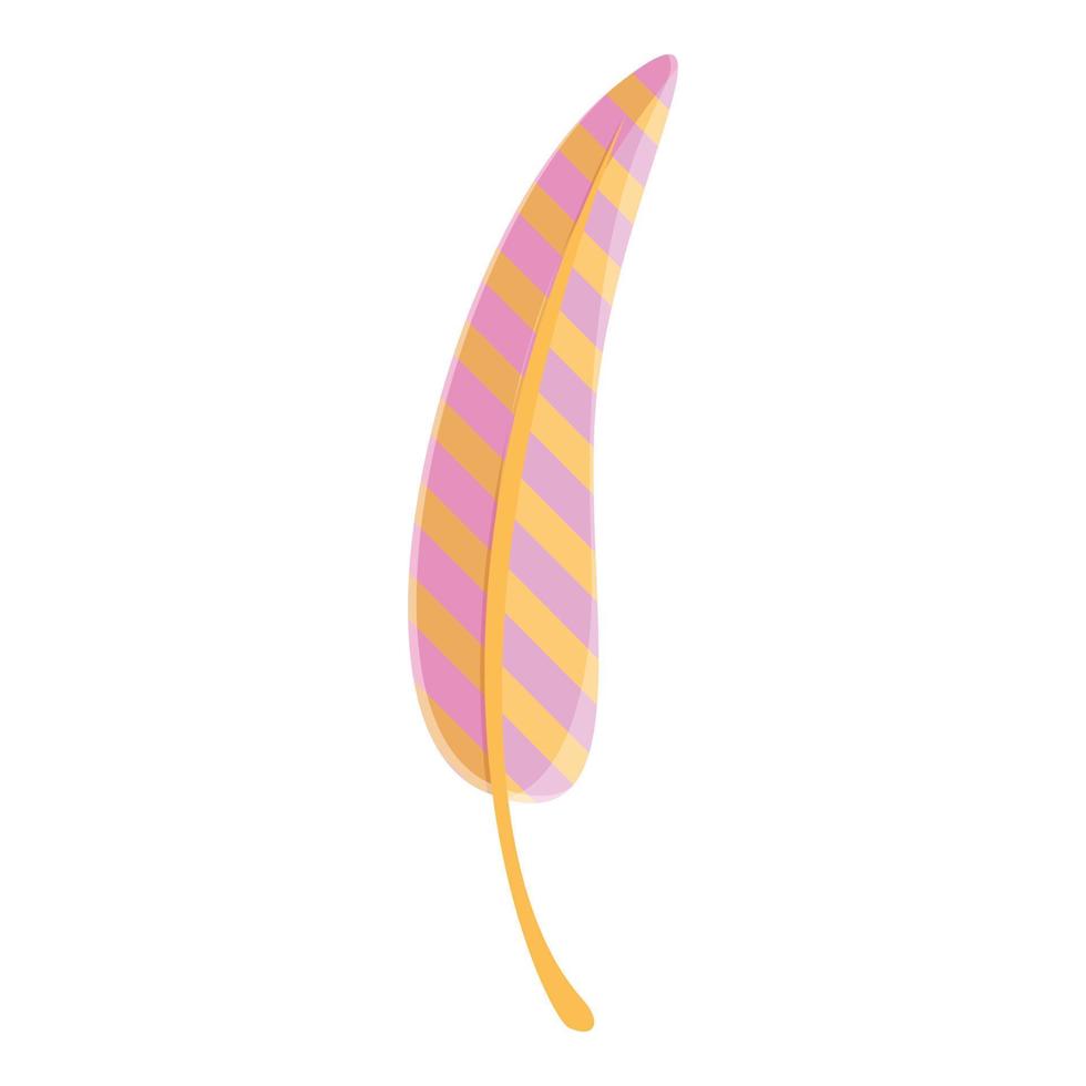 Collection feather icon, cartoon style vector