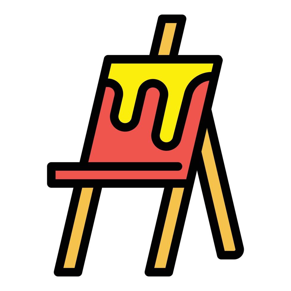 Museum easel icon, outline style vector
