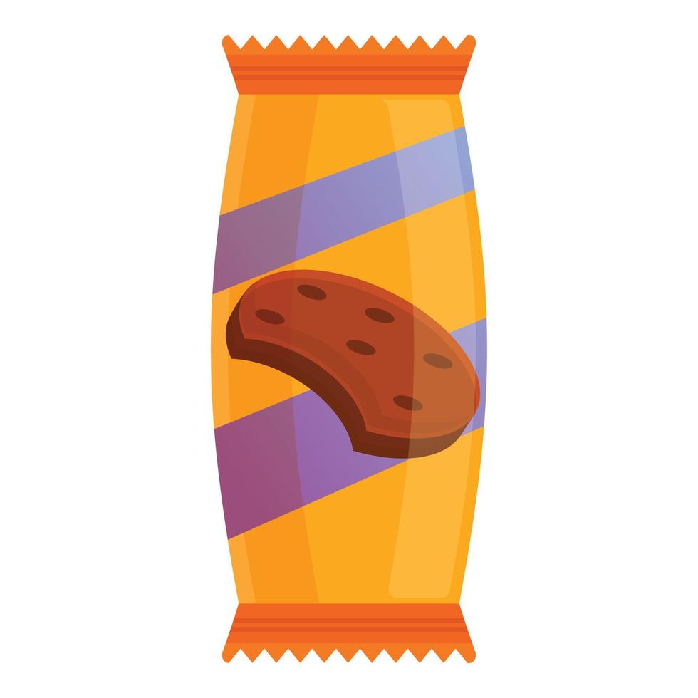 Natural snack bar icon, cartoon style vector