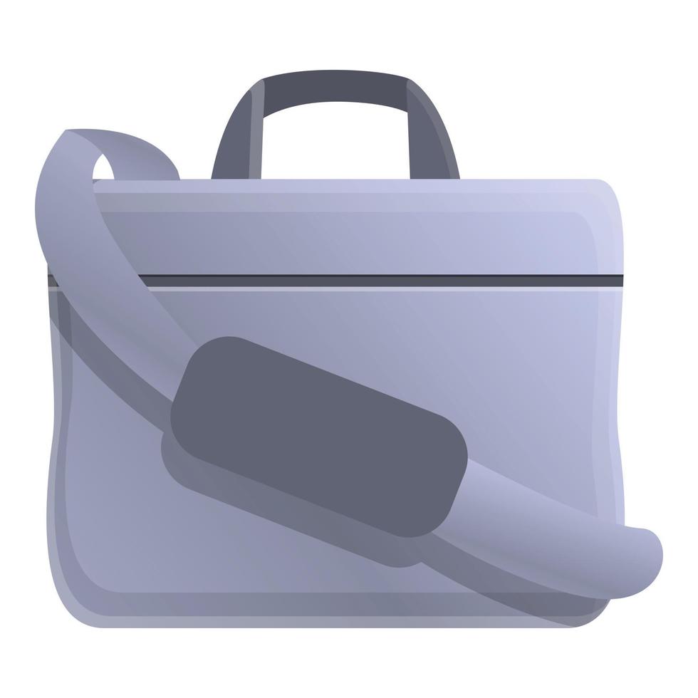 Business laptop bag icon, cartoon style vector
