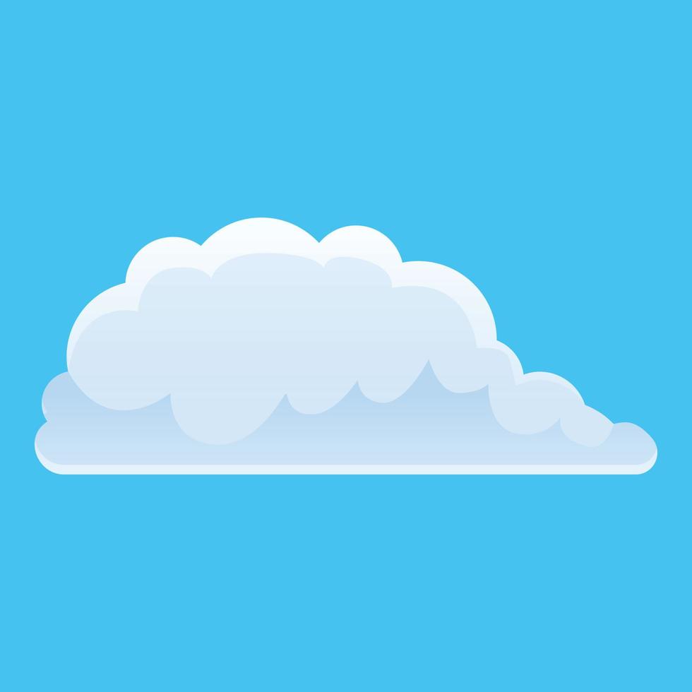 Element cloud icon, cartoon style vector