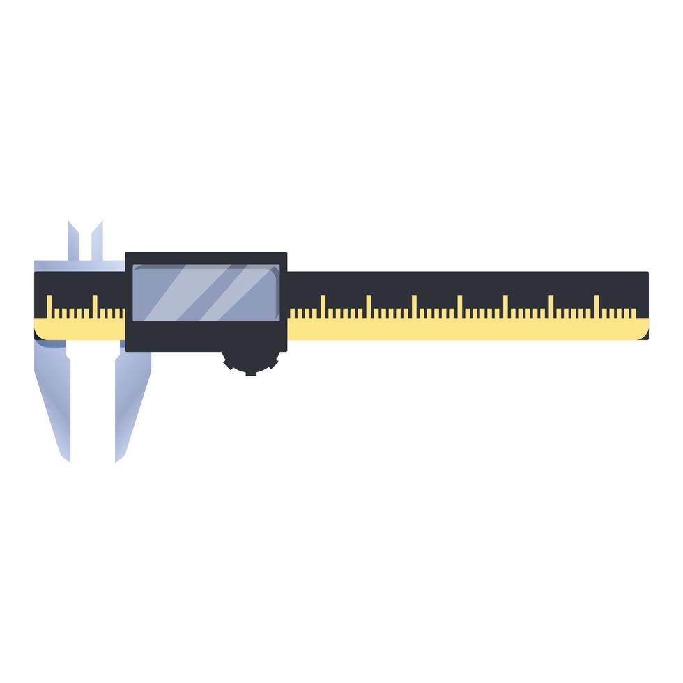 Digital caliper icon, cartoon style vector