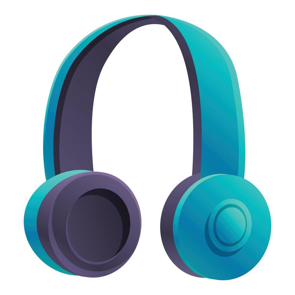 icono de auriculares bluetooth, estilo de dibujos animados vector