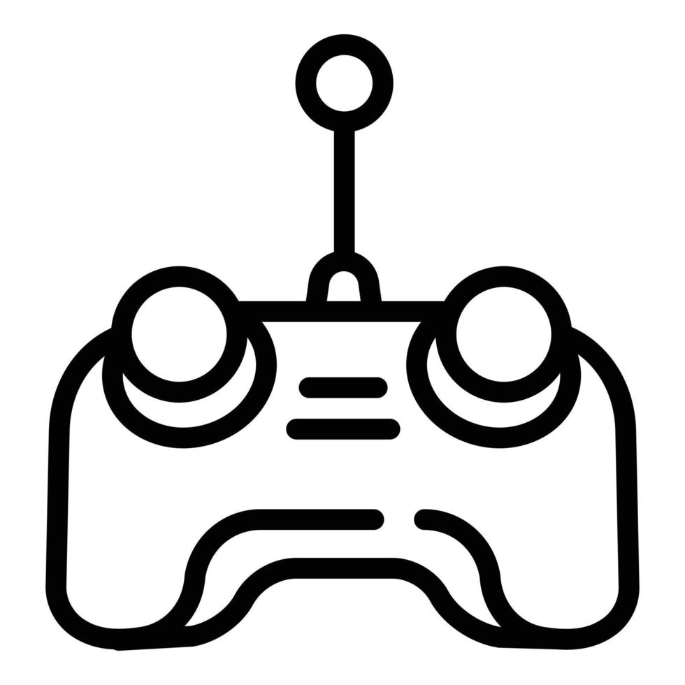 Remote control drone icon, outline style vector