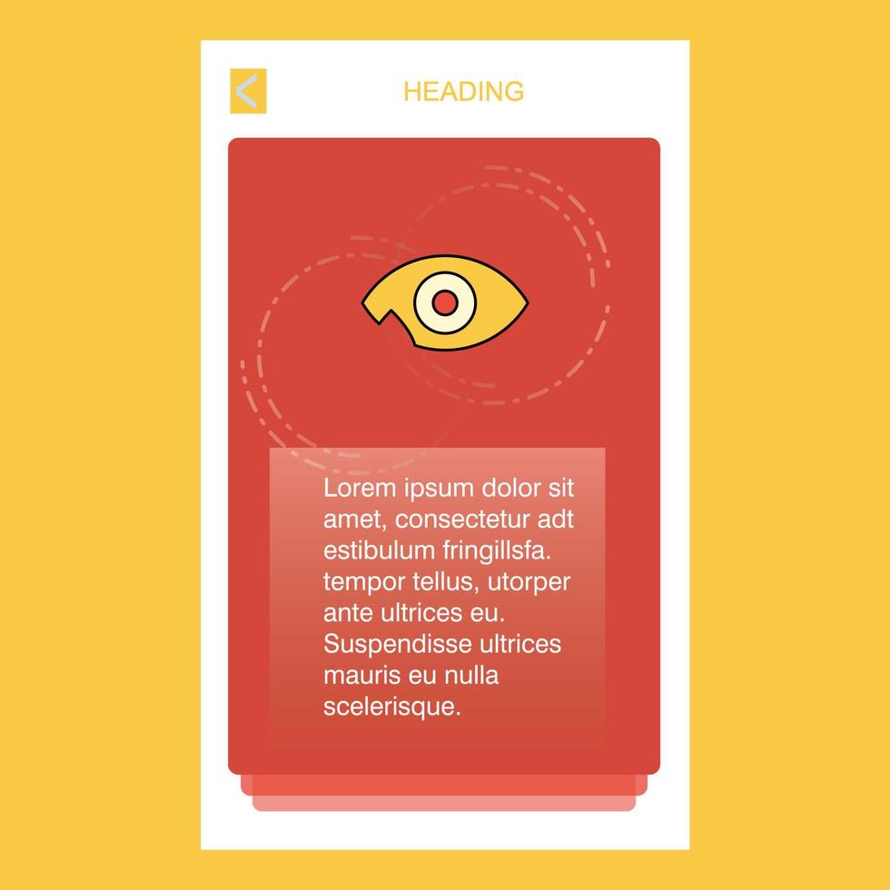 Eye mobile vertical banner design design Vector