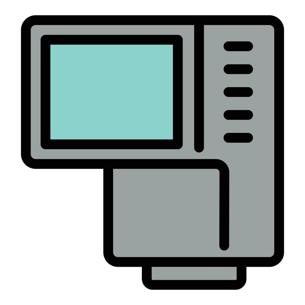 Camera screen assist icon, outline style vector
