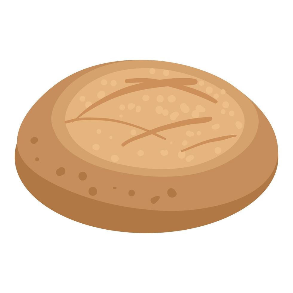 icono de pan fresco de fábrica de panadería, estilo isométrico vector