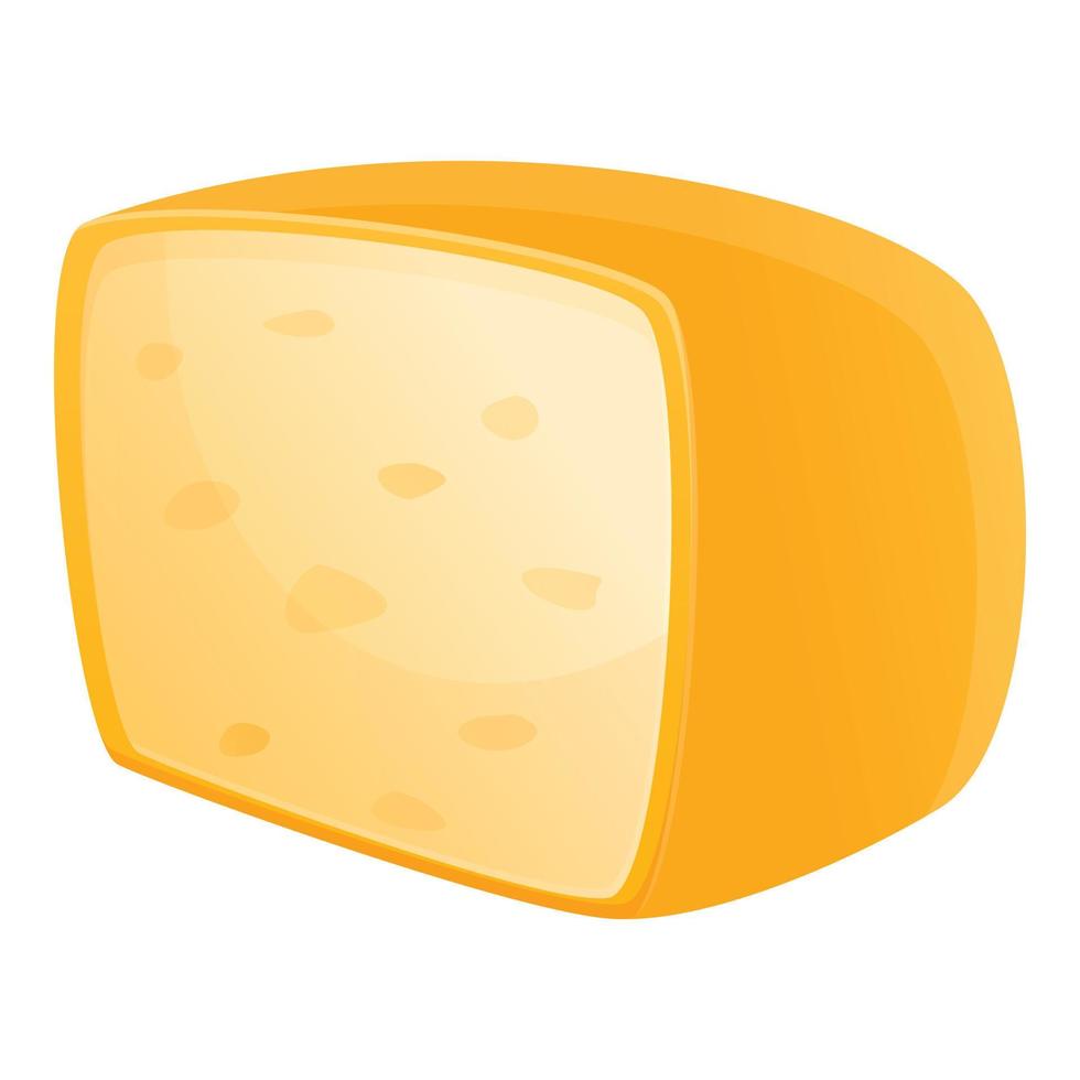 Cheese food icon, cartoon style vector