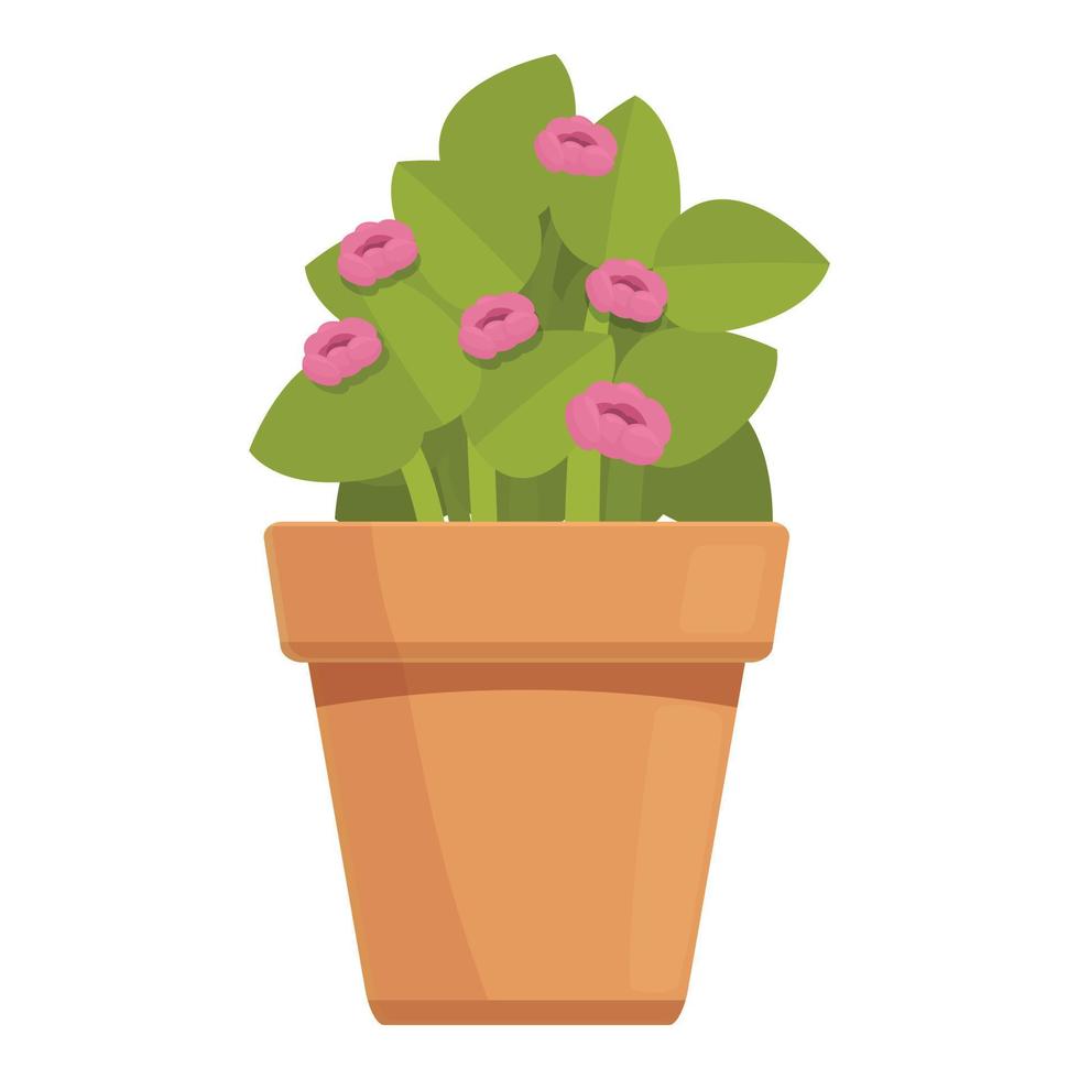 vector de dibujos animados de icono de planta de flor casera. jardín de verano