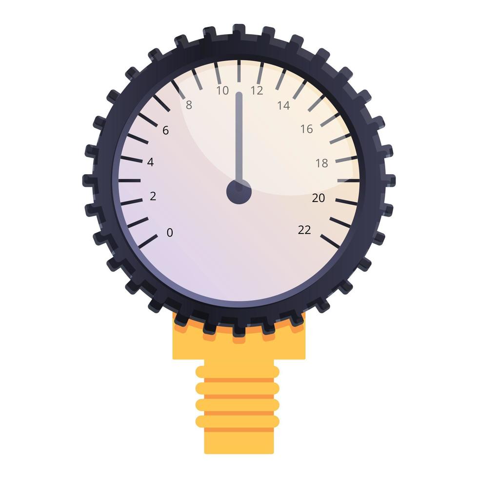 Water manometer icon, cartoon style vector