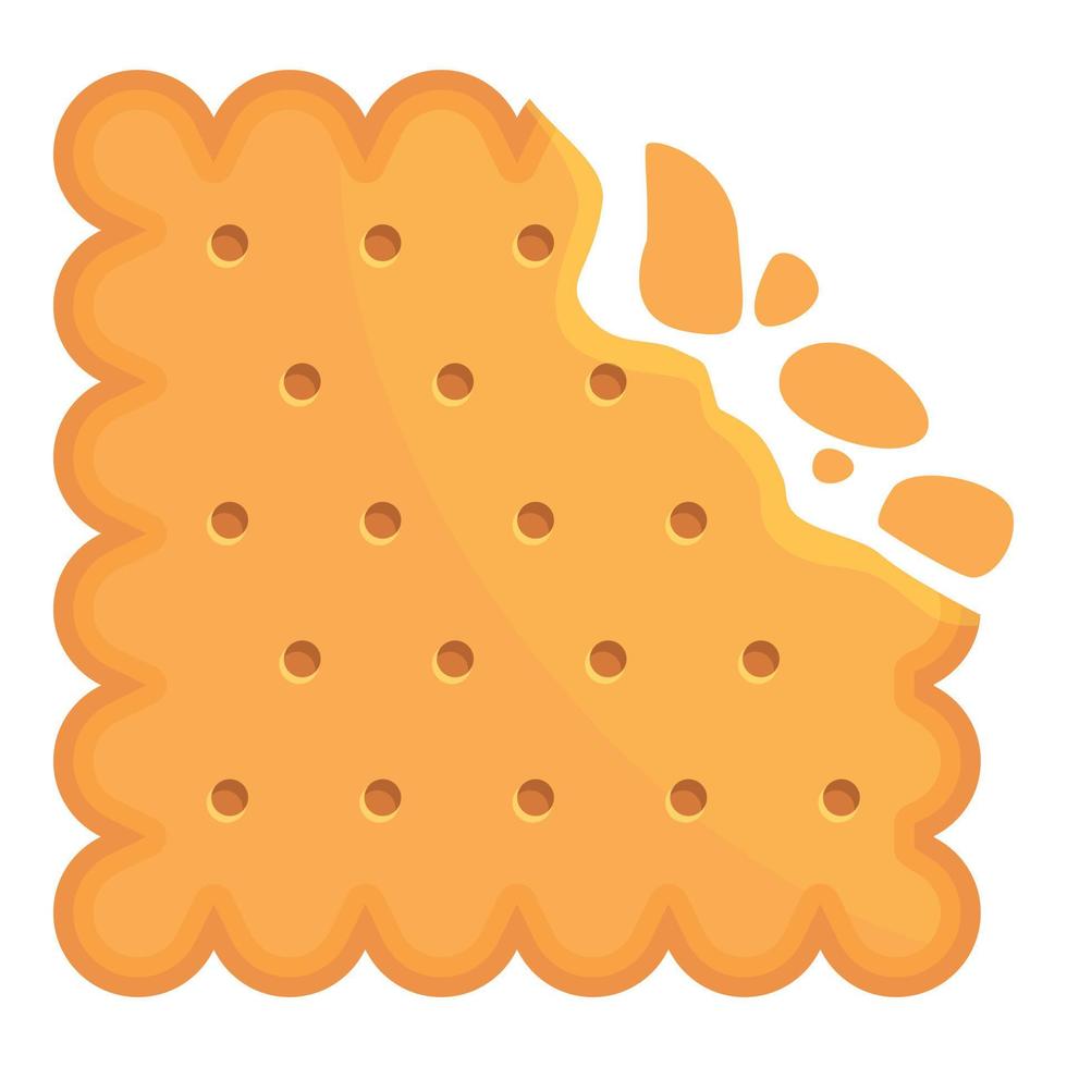Square biscuit icon cartoon vector. Cookie food vector