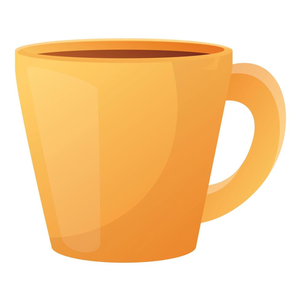 Hot chocolate cup icon, cartoon style vector