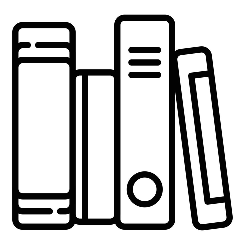 School folders icon, outline style vector