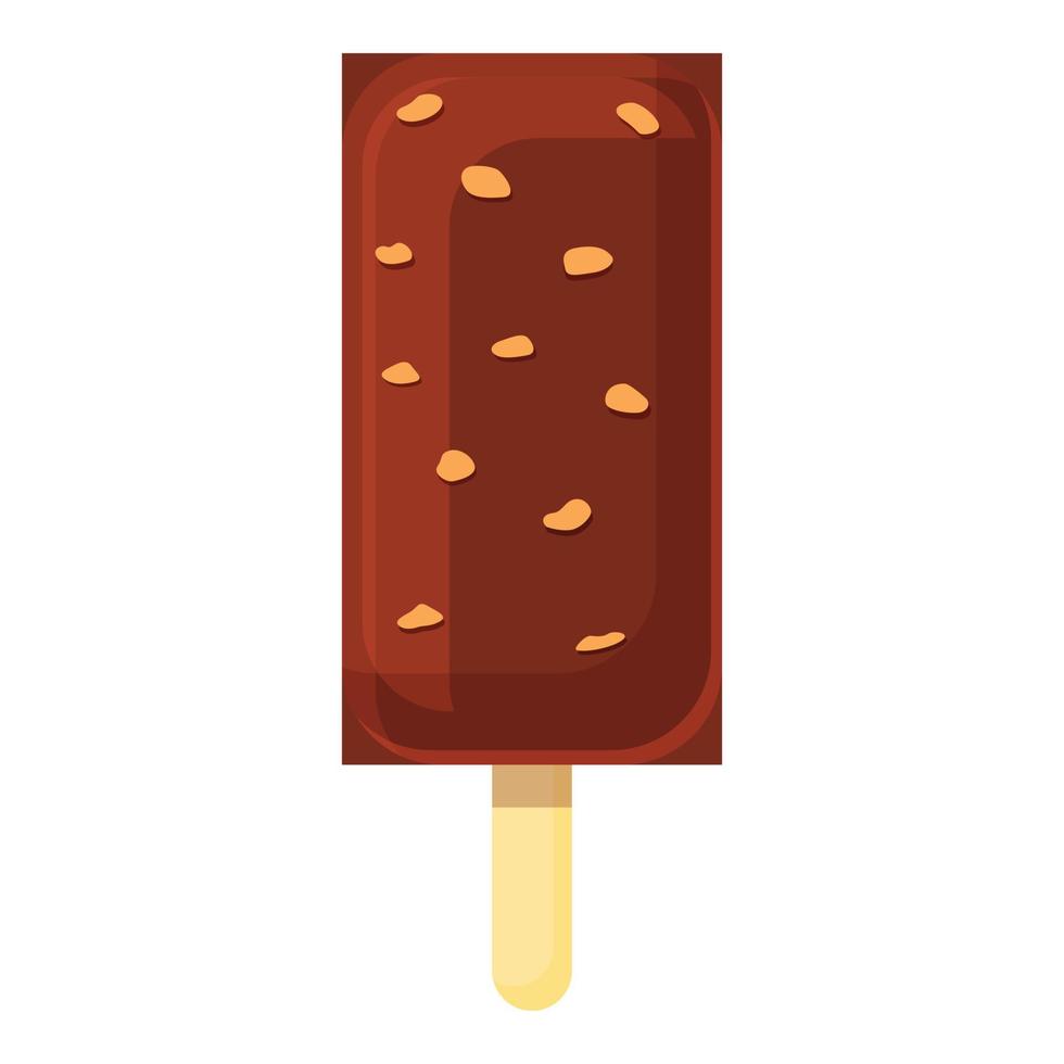 icono de helado esquimal de fiesta de verano, estilo de dibujos animados vector