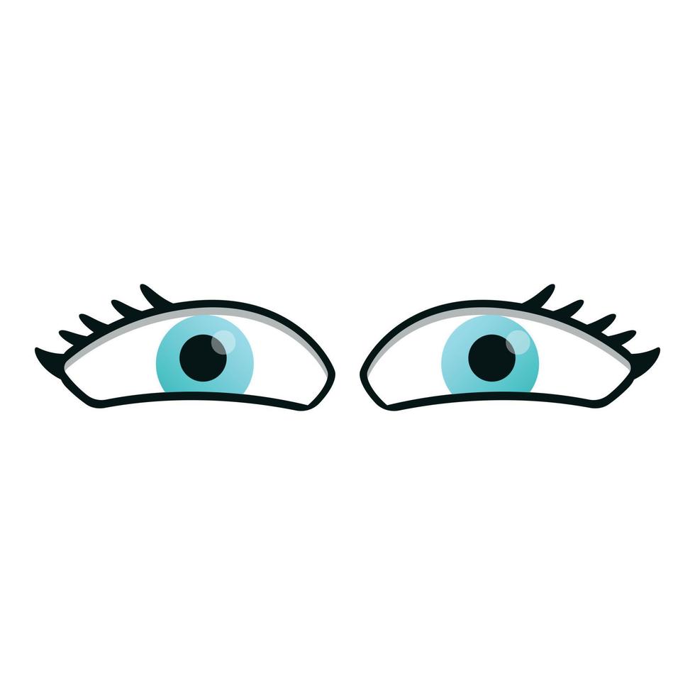 Children eyes icon, cartoon style vector